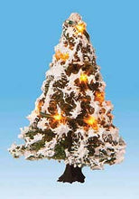 Load image into Gallery viewer, Noch 22110 All Scale Snow-Covered Christmas Tree with 10 LEDs -- 2" 5cm Tall