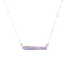 Load image into Gallery viewer, Dainty Amethyst Bar Necklace