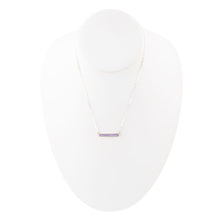 Load image into Gallery viewer, Dainty Amethyst Bar Necklace