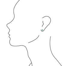 Load image into Gallery viewer, Dainty Dot Turquoise and Silver Earrings