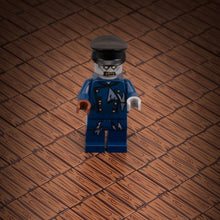Load image into Gallery viewer, Hardwood Minifig Flooring (Rough, Dark) 2x2 Tile made using LEGO part