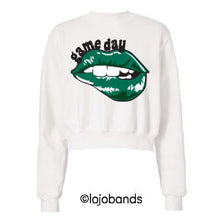 Load image into Gallery viewer, Game Day Lips Cropped Sweatshirt