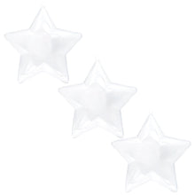 Load image into Gallery viewer, Set of 3 Openable Fillable Clear Plastic Star Christmas Ornaments DIY Craft 3.5 Inches