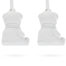 Load image into Gallery viewer, Set of 2 Blank White Unfinished Unpainted Plaster Teddy Bear Ornaments 3.5 Inches