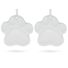 Load image into Gallery viewer, Set of 2 Unfinished Unpainted White Plaster Animal Print Ornament Plaques