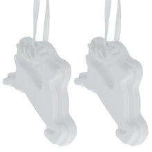 Load image into Gallery viewer, Set of 2 Blank Unfinished White Plaster Reindeer Christmas Ornaments DIY Craft 3.7 Inches