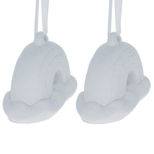 Load image into Gallery viewer, Set of 2 Blank Unfinished White Plaster 3D Rainbow Christmas Ornaments DIY Craft 3.5 Inches
