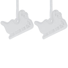 Load image into Gallery viewer, Set of 2 Blank Unfinished White Plaster Sleigh Christmas Ornaments DIY Craft 3.35 Inches