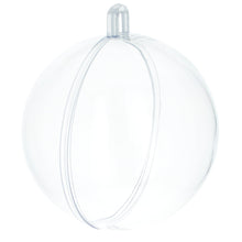 Load image into Gallery viewer, Openable Fillable Clear Plastic Christmas Ball Ornament DIY Craft 3 Inches