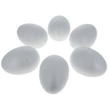 Load image into Gallery viewer, Set of 6 White Foam Eggs 2.3 Inches