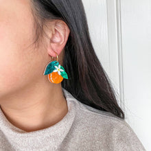 Load image into Gallery viewer, Orange Dangle Earrings