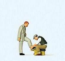 Load image into Gallery viewer, Preiser 28184 HO Scale Shoe Shine Boy &amp; Customer