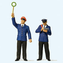 Load image into Gallery viewer, Preiser 44920 G Scale German Railroad Controller &amp; Conductor