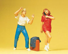 Load image into Gallery viewer, Preiser 45129 G Scale Pedestrians -- Persons At The Telephone Box