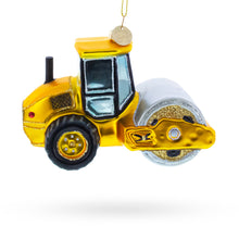 Load image into Gallery viewer, Road Roller Blown Glass Christmas Ornament