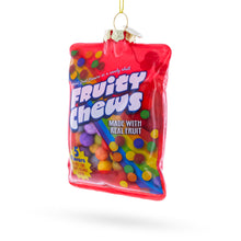 Load image into Gallery viewer, Fruity Chews Candy Bag Glass Christmas Ornament
