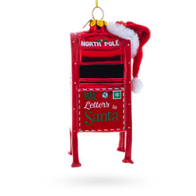 Load image into Gallery viewer, Letters to Santa Mailbox Glass Christmas Ornament
