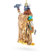 Load image into Gallery viewer, Viking Warrior with Hammer Glass Christmas Ornament