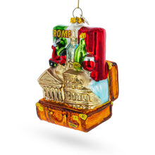Load image into Gallery viewer, Landmarks of Rome, Italy Glass Christmas Ornament