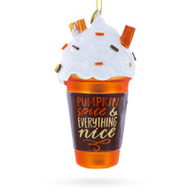 Load image into Gallery viewer, Pumpkin Spice Drink Glass Christmas Ornament