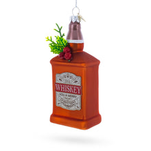 Load image into Gallery viewer, Whiskey Bottle Glass Christmas Ornament