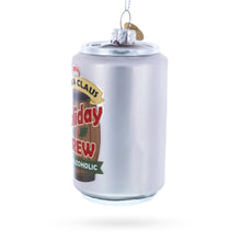Load image into Gallery viewer, Holiday Beer Brew Can Glass Christmas Ornament