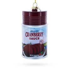 Load image into Gallery viewer, Jellied Cranberry Sauce Can Glass Christmas Ornament
