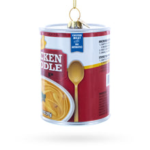 Load image into Gallery viewer, Chicken Noodle Soup Can Glass Christmas Ornament