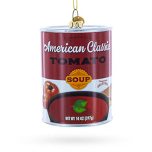 Load image into Gallery viewer, Tomato Soup Can Glass Christmas Ornament