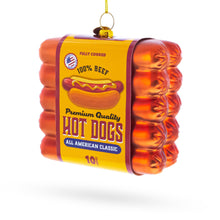 Load image into Gallery viewer, Hot Dogs Pack Glass Christmas Ornament