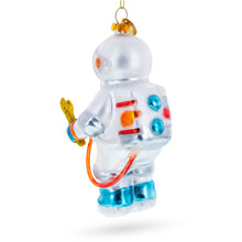 Load image into Gallery viewer, Astronaut with Tool Glass Christmas Ornament