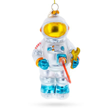 Load image into Gallery viewer, Astronaut with Tool Glass Christmas Ornament