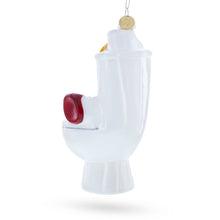 Load image into Gallery viewer, Fix-It Plumber Throne with Plunger &amp; Wrench Glass Christmas Ornament