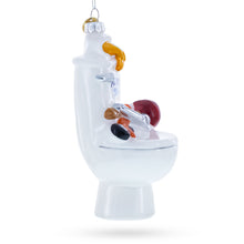 Load image into Gallery viewer, Fix-It Plumber Throne with Plunger &amp; Wrench Glass Christmas Ornament