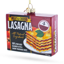 Load image into Gallery viewer, Lasagna Box Glass Christmas Ornament