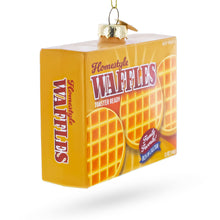 Load image into Gallery viewer, Waffles Box Glass Christmas Ornament