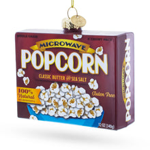 Load image into Gallery viewer, Popcorn Box Glass Christmas Ornament