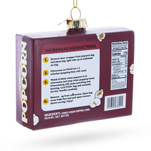 Load image into Gallery viewer, Popcorn Box Glass Christmas Ornament