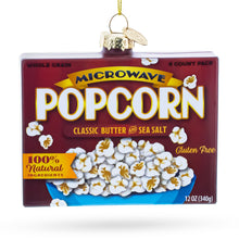 Load image into Gallery viewer, Popcorn Box Glass Christmas Ornament