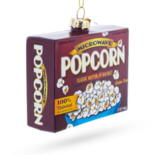 Load image into Gallery viewer, Popcorn Box Glass Christmas Ornament