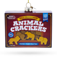 Load image into Gallery viewer, Animal Crackers Box Glass Christmas Ornament