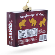 Load image into Gallery viewer, Animal Crackers Box Glass Christmas Ornament