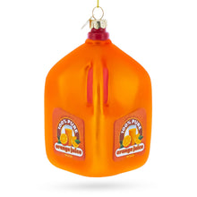 Load image into Gallery viewer, 100% Pure Orange Juice Jug Large Glass Christmas Ornament
