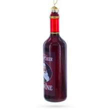 Load image into Gallery viewer, Santa’s Red Wine Bottle Glass Christmas Ornament