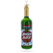 Load image into Gallery viewer, Jingle Juice Wine Bottle Glass Christmas Ornament