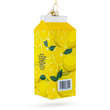 Load image into Gallery viewer, Lemonade Carton Glass Christmas Ornament