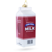 Load image into Gallery viewer, Milk Carton Glass Christmas Ornament
