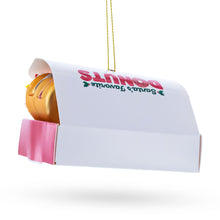 Load image into Gallery viewer, Santa’s Favorite Donuts Box Glass Christmas Ornament