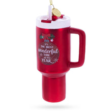 Load image into Gallery viewer, Holiday Coffee Mug Tumbler Glass Christmas Ornament