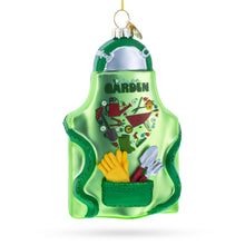 Load image into Gallery viewer, Gardener Apron with Tools Glass Christmas Ornament